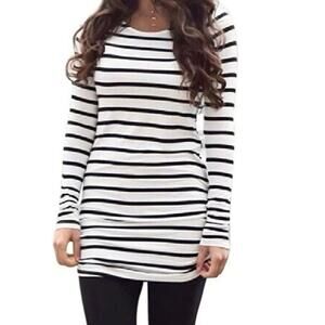 Myobe Black & White Striped Tunic